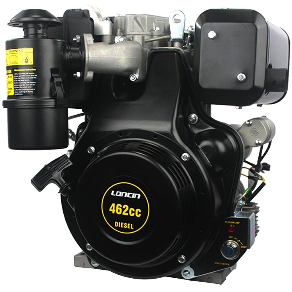 Motore Diesel albero conico 23 mm, avv ELETTRICO 10 HP LONCIN D460FC