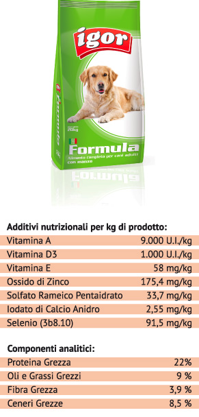 Igor Formula Alimento completo per cani adulti kg 20